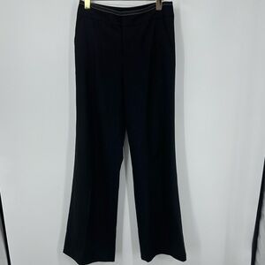 VTG Lilly Pulitzer Trousers Black White Trim Straight Leg Pants Womens 2